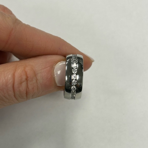 James Cavolini Sterling Silver White CZ Ring Size#6.5 Sample - Picture 6 of 8